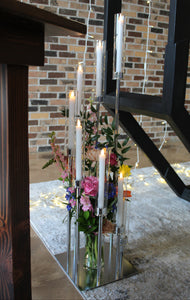 8 Arm Cluster Candelabras Silver