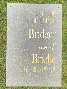 Custom Acrylic Welcome Sign