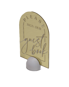 Guest Book Mirror Sign