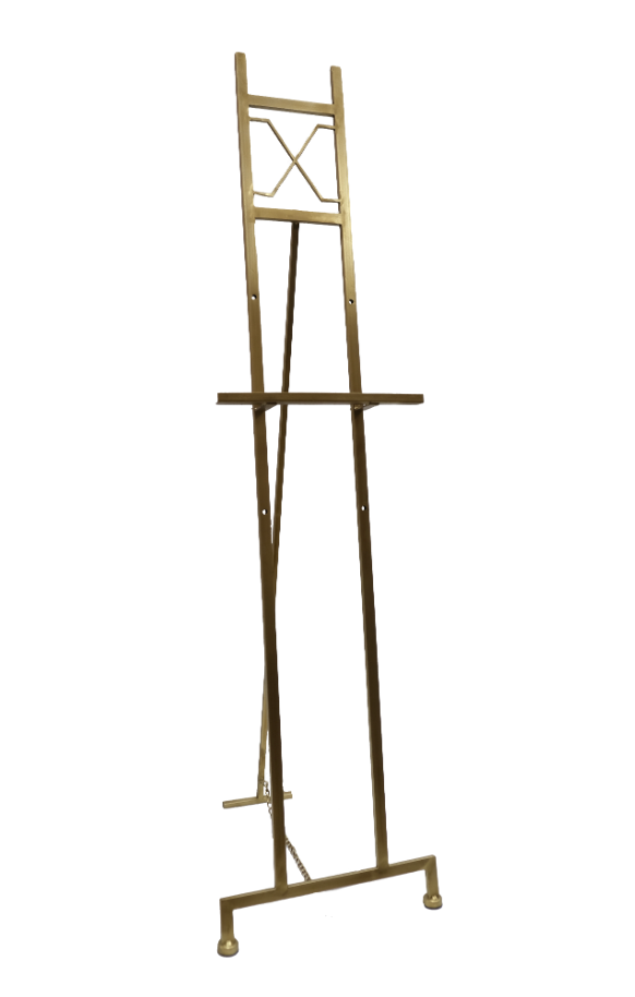 Antique Gold Tall Metal Easel