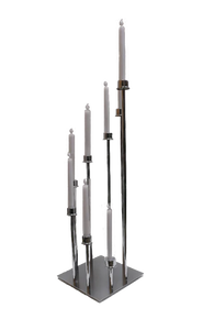 8 Arm Cluster Candelabras Silver