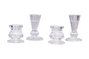 Small Glass Candlestick Holders (Various Sizes)