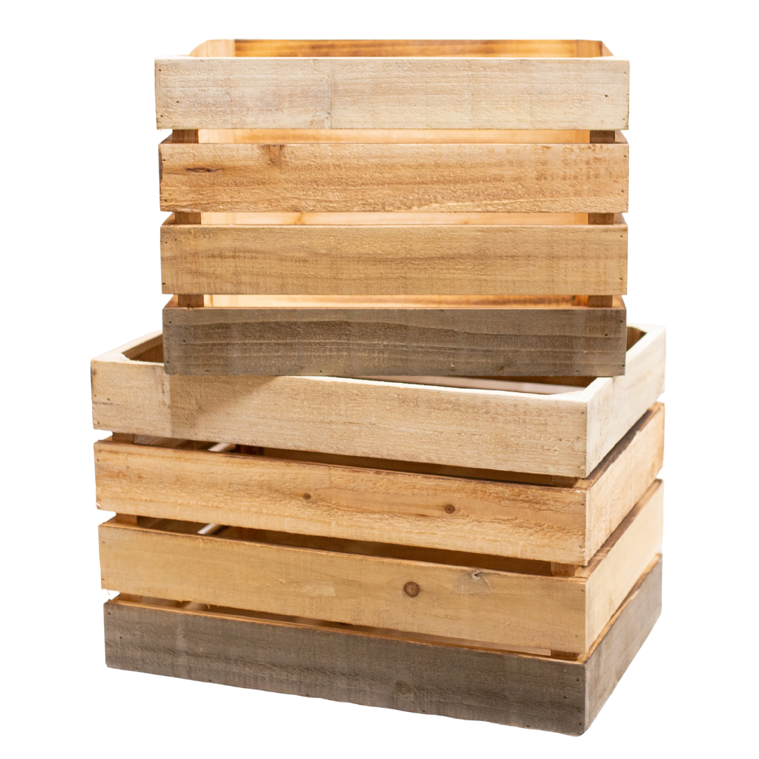 Wood Crates - Multicolor (Various Sizes)