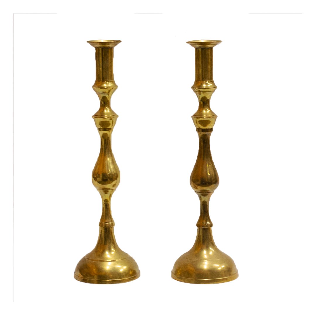 Tall Brass Candlestick Holders