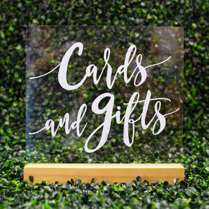 Acrylic Cards & Gifts Sign