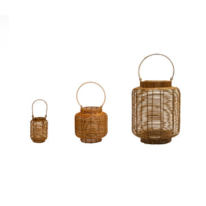Brown Wicker Lanterns (Various Sizes)